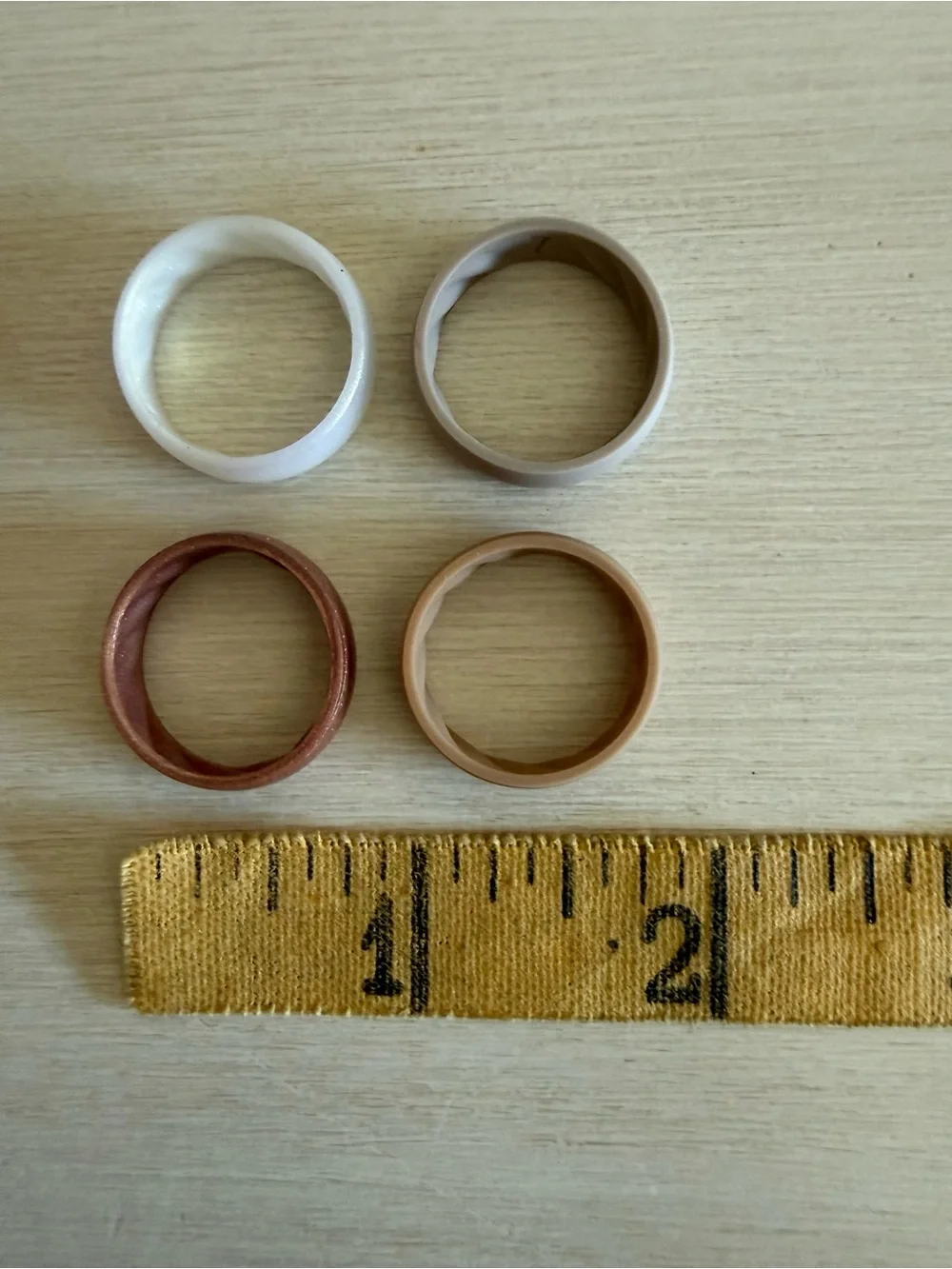 ✨ ThunderFit Silicone Wedding Band Set Neutral Rubber Rings Size 6.5-7 ✨